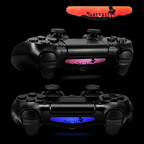 Extremerate 30 Pcs/Set Custom Pattern Design Light Bar Decals For Ps4 Controller, Reuseable Wrap Vinyl Lightbar Led Stickers For Ps4 All Model Controllers #TOP7
