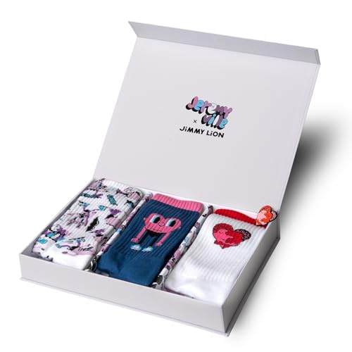 Jimmy Lion - Pack Regalo Calcetines Athletic Jeremyville. Pack de 3 pares estilo deportivo, media caña, talla 41-46.