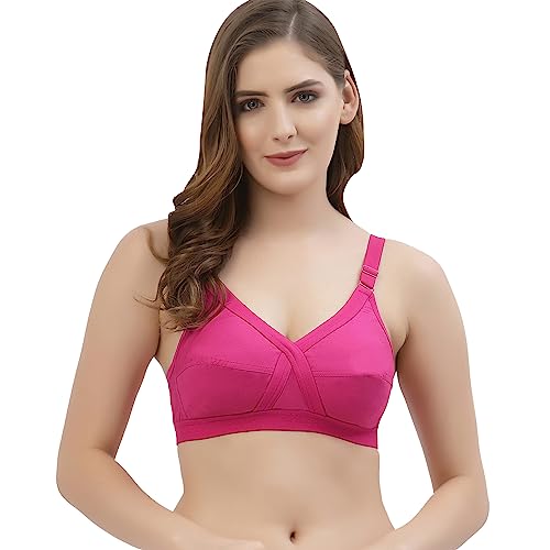 Image of Floret Women's Pure Cotton-Fabric Non Padded & Non-Wired Cut & Sew /Full Coverage Bra
