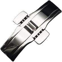 Stainless Steel Solid Metal Clasp For Double Push Button Fold Watch Buckle Butterfly Deployment Clasp Watch Accessories Table buckle