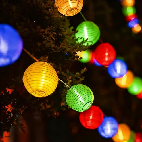 VIKY LED Lichterkette Lampions mit Timer, 2M 10 LED Lichterkette...
