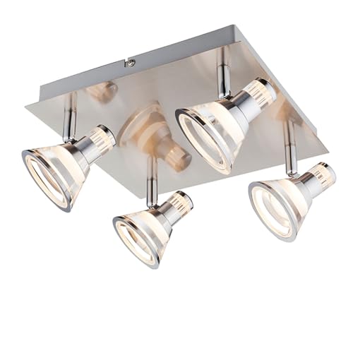 GLOBO Focos LED TAKIRO Acrilico Foco Ajustable Color Cromo y Níquel Mate 56956-4