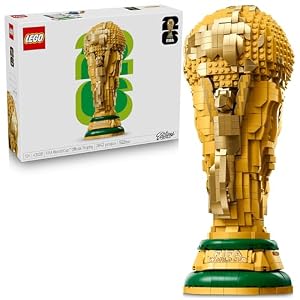 LEGO Editions FIFA World Cup Official Trophy Building Set – Kit for Display in Bedroom, Home Office, Book Shelf – Soccer Fans Collectible – with World Cup 2026 Minifigure – Gift for Fans – 43020
