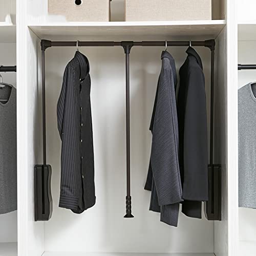 RTMX&kk Kleiderlift für Schrank, Garderobenlift - schwenkbare Kleiderstange, Aluminium, 30 Kg Lasthaltiger Dämpfungspuffer-Pull-Down-Teleskopaufhänger,830~1150 Cover