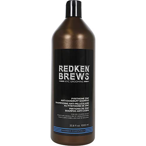 Redken Brews Anti-Dandruff Shampoo For Men, Eliminates Itching & Flaking Scalp For All Hair Types With Pyrithione Zinc, Mens Shampoo 33.8 fl. oz