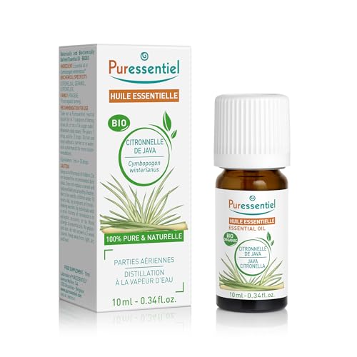 Puressentiel - Aceite Esencial de Citronela de Java - BIO - 100% puro y natural - AEBBD - 10ml