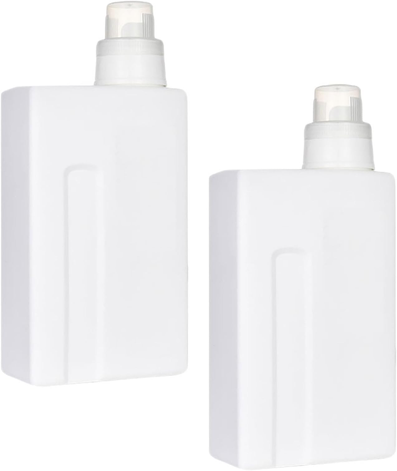 2Pcs 1000Ml Large Capacity Refillable Laundry Detergent Bottles, Leakproof Empty Sub Bottles for Home Laundry Liquid Storage and Dispensing