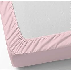 Sabanas Bajeras Primark DHestia - Sábanas Bajeras con Esquinas Elásticas Ajustables Poli Algodón (135x190/200 cm, Rosa)