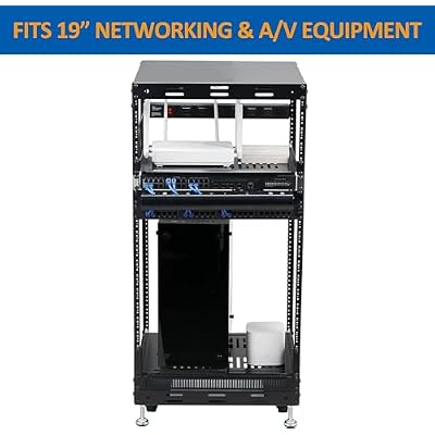 10U Open Frame Rack for Servers & AV Gear - Wall Mountable Design (Open or Closed top and Bottom Plates are Shipped Randomly)