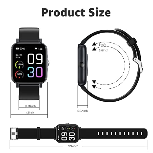 Portzon Smart Watch For Ios And Android Phones, Watches For Men Women Ip68 Waterproof Smartwatch Fitness Tracker Watch With Heart Rate/Sleep Monitor Steps Calories Counter #TOP6