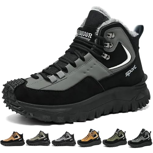 Nibconce Men’s Waterproof Hiking Boots US 10/UK 9 Gray