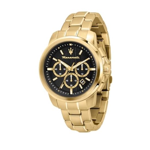 Maserati Reloj para Hombre, Colección Successo, cronografo, en Acero y PVD Oro Amarillo - R8873621013