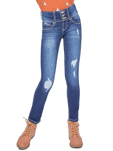 YMI Jeans Girls Wannabettafit 3-Button Clean Hem Skinny