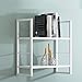 Yunteng-Scaffalature Moda Mensola Semplice Parete Metallo Rack 丨 Assicella Bookshelf 丨 Bagagli Display Rack Stand 丨 Galleggiante unità Frame 2 Tiers, Bianco (Size : 60x24x66cm)