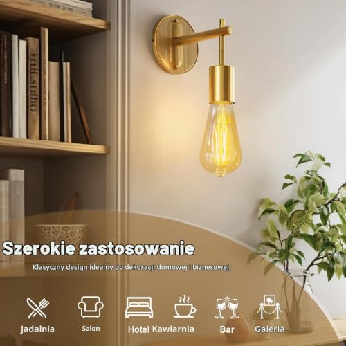 DiCUNO Edison żarówka w stylu vintage, E27, ST64, 6 W, ciepła biel 2200 K, 600 lm, antyczne, dekoracyjne oświetlenie, nostalgiczne i retro żarówka do domu, kawiarni, baru, bez możliwości ściemniania,