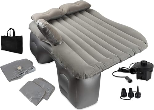 Olivia&Aiden Inflatable SUV Air Mattress for Back Seat, Thickened Camping Bed With Electric Pump, Two Pillows and Carry Bag - 56
