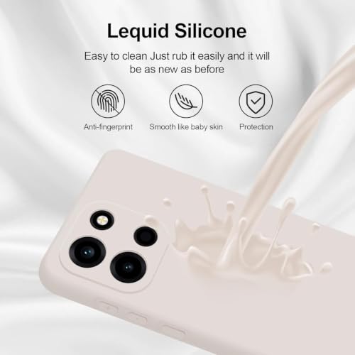 Image of DIZORO Microfiber Candy Compatible for Oneplus Nord 6 5G Smooth Touch Cushion Liquid Soft Silicone Gel Rubber Phone Case Non-Slip Full Body Protective Shockproof Back Cover - Stone