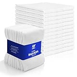 RF Linens Bar Mop, Pack of 12 Cleaning Cloths Lint-Free, Ultra-Absorbent, 14 X 17 Inches, Reusable Washcloths for Kitchen and Housekeeping