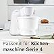 Bosch Kunststoff-Rührschüssel MUZ5KR1, 3,9 Liter, max. Teigmenge 2,7 kg, spülmaschinengeeignet, weiß, passend für Küchenmaschine Serie 4