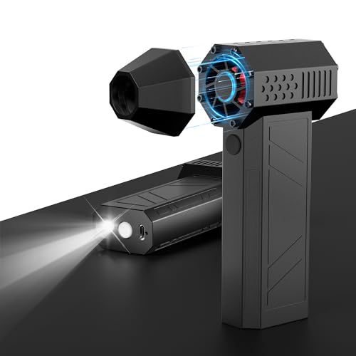 【52m/sを超える圧倒的な風速】 KOJIHOMU エアダスター 電動エアダスター ブロワー 洗車 4段階風量調整 小型で強力 5000mAh大容量バッテリー コードレス 充電式 エアダスター 多用途(PC 掃除/キーボード/車内/エアコン/洗車用