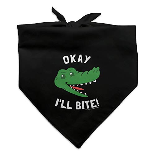 GRAPHICS & MORE Okay I'll Bite Crocodile Alligator Funny Humor Dog Pet Bandana