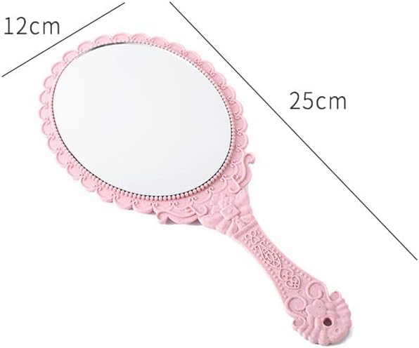 Vintage Pattern Handle Makeup Portable Carry on Lace Hand-held Handheld(Black-JoJo's Bizarre Adventure1)