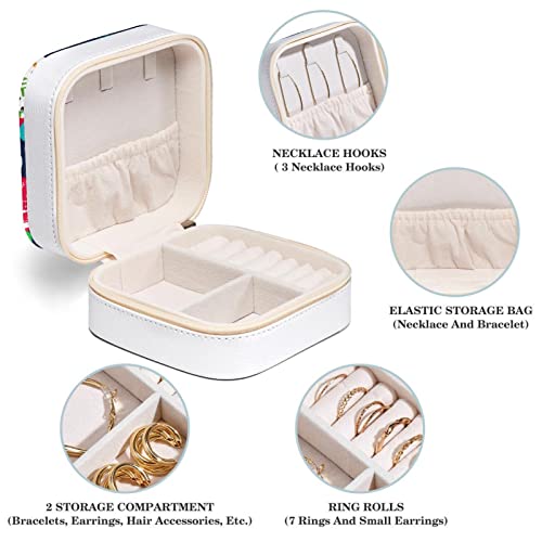 Boîte à bijoux pour bague et collier format compact avec compartiments - 5