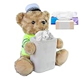 Generico Puerta para coche | Organizador de almacenamiento impermeable con de peluche, contenedor de basura y soporte para coche, para servilletas, basura, coche, camión, SUV sedán