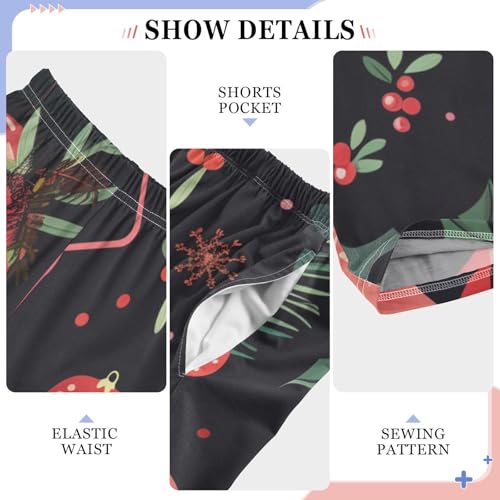 Tropical Flamingo Palm Tree Boys Long Pants Soft Trousers Elastic Waist Kids Lounge Bottoms with Pockets S-XL4