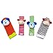 Chaussettes bébé chaussettes nouveau-nés chaussettes d'animaux doux pour nourrissons hochets de poignet bébé jouets jouets 4pcs, manches à la main