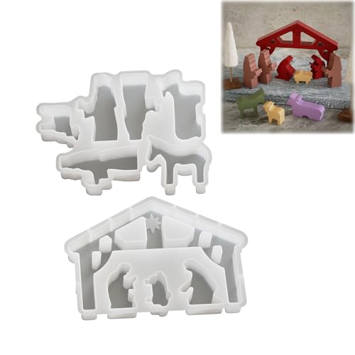 Krippenfiguren Gips 1 2 Stück Krippe Silikon Gießform, Silikonformen Gießformen,...