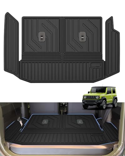 Mixsuper ジムニーJB64W JB74W ラゲッジマット JB64 ジムニーシエラ JB74 専用 バックマット ラゲッジトレイ トランクマット 背もたれカバー シートバックカバー ラゲッジルームマット H30.7～現行 車種専用設計 TPE素材 防水 耐摩擦 耐汚れ 荷物収納