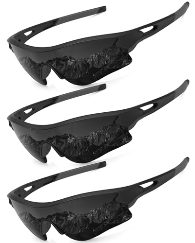 Image of KALIYADI Sports Sunglasses Polarized Sunglasses-Men: Mens Sunglasses with UV400 for Golf Running Fishing