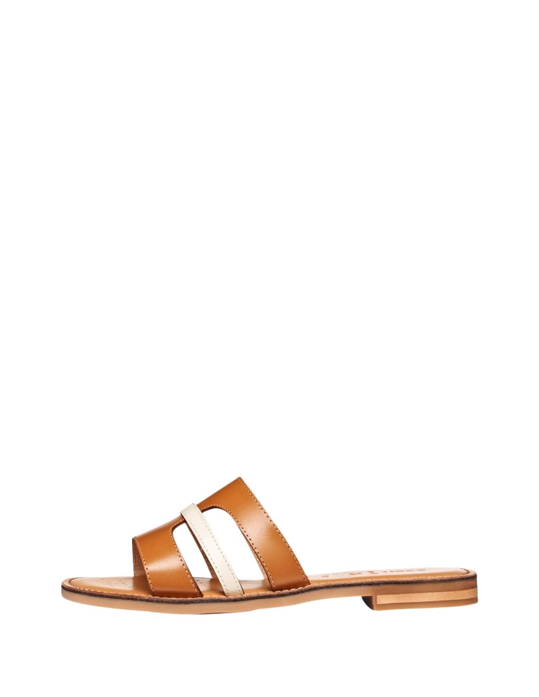Geox Women's D Maddalusiac P Flat Sandal, Camel/Papyrus, 38 EU
