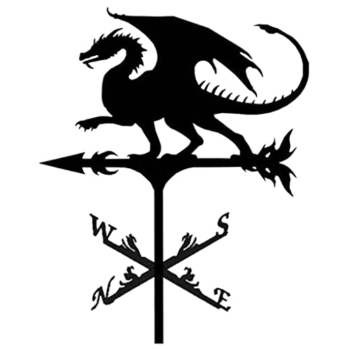 Fenteer Wetterfahne 29.5Wetterfahne Retro Bauernhof Szene Wetterfahne Professionelle Messung Werkzeuge Terrasse Hof Dekoration - Drachen