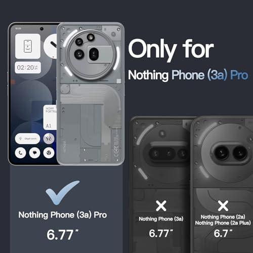Image of JETech Cover Case for Nothing Phone 3a Pro, Clear Shockproof Bumper Cover, Anti-Scratch Hard Back, Protective Slim Fit, Non-Yellowing, Durable Transparent TPU for Drop Protection (Clear)