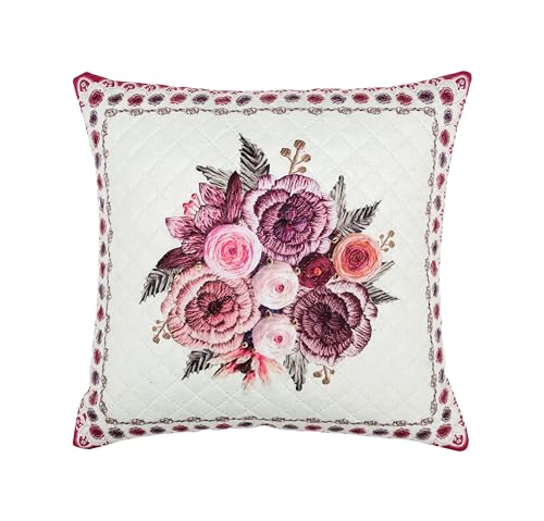 Image of BLUEDOT Home Decorative Floral Printed Cushion Covers Set of 5 (16x16 inches), Multicolor-CC14