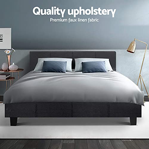 image for Artiss Queen Bed Frame Platform Wooden Headboard Beds Base Frames Bedr