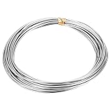 QUARKZMAN 1 Stück Zinkdraht 99.995% Hohe Reinheit Fester Zinkstab 1/16"(1.5mm) Durchmesser 196.7/8"(5000mm) Länge Zinkmetallstab Anode Gute Leitfähigkeit Für Wissenschaftliche Experimente
