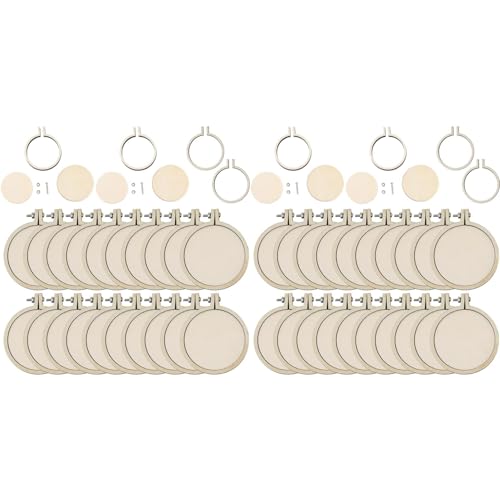 Petits anneaux de broderie en bois 5 cm Jnchdghwa pour encadrer vos mini projets