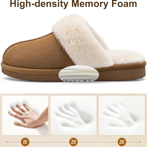 Litfun Women's Fuzzy Memory Foam Slippers Fluffy Winter House Shoes Indoor and Outdoor - Image 6