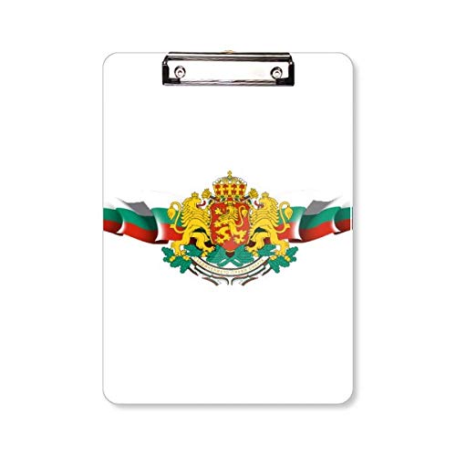 Porte-bloc A4 avec drapeau de la Bulgarie plaque de support de bureau