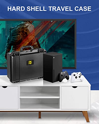 Devaso Hard Carrying Case Compatible With Xbox Series X, Professional Deluxe Waterproof Case Soft Lining Hard Case For Xbox Series X Console, Controllers, Headset And Other Accessories #TOP2