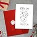 Podagree Aorta Say Thank You Card, Funny Anatomy Pun Card for Nurses Doctors Medical Students, Human Heart Illustration Healthcare Appreciation Card, 8x5.3 Inches With Envelope