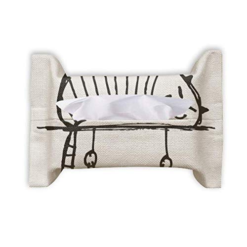 Serviette en papier visage chat à rayures pour soin quotidien