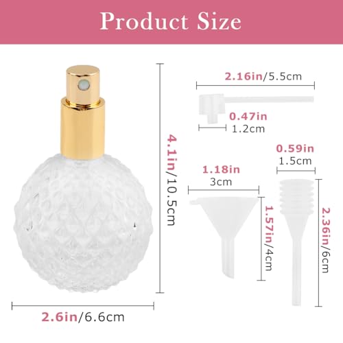 Botella Atómico de Perfume de Vidrio Recargable 100 ml miniatura 2