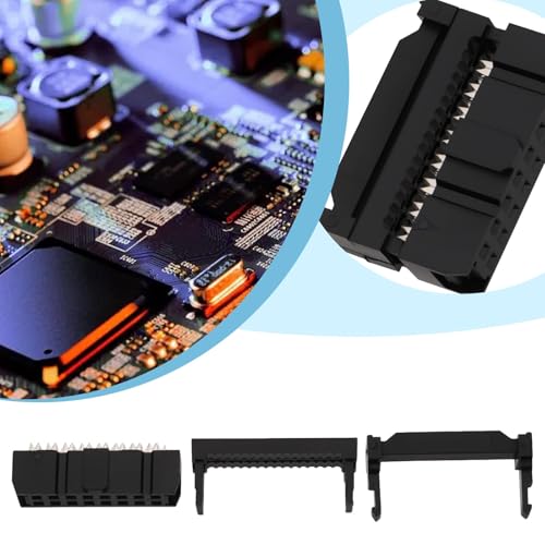 ECSiNG 50Pcs 16Pin IDC Cable Mounting Plug Socket Connector 2.54mm Pitch Female IDC Socket for Connector Cables Electronic Projects Integrated Circuit Boards - Thumbnail 3