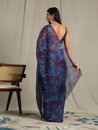 Image of Garden Vareli Nara Chiffon Abstract Printed Saree