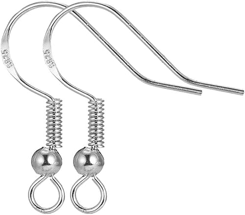 Miniatura 15 de Ganchos de oro para aretes, 80 piezas/40 pares, cables de oreja, 240 piezas hipoalergénicas de joyería con anillos de salto y tapones de silicona