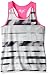 Skechers Big Girls' "Go" All Over Printed Racer Back Tank, Black, Large
